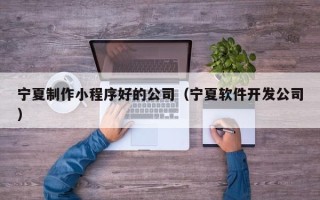 孝义宁夏制作小程序好的公司（宁夏软件开发公司）